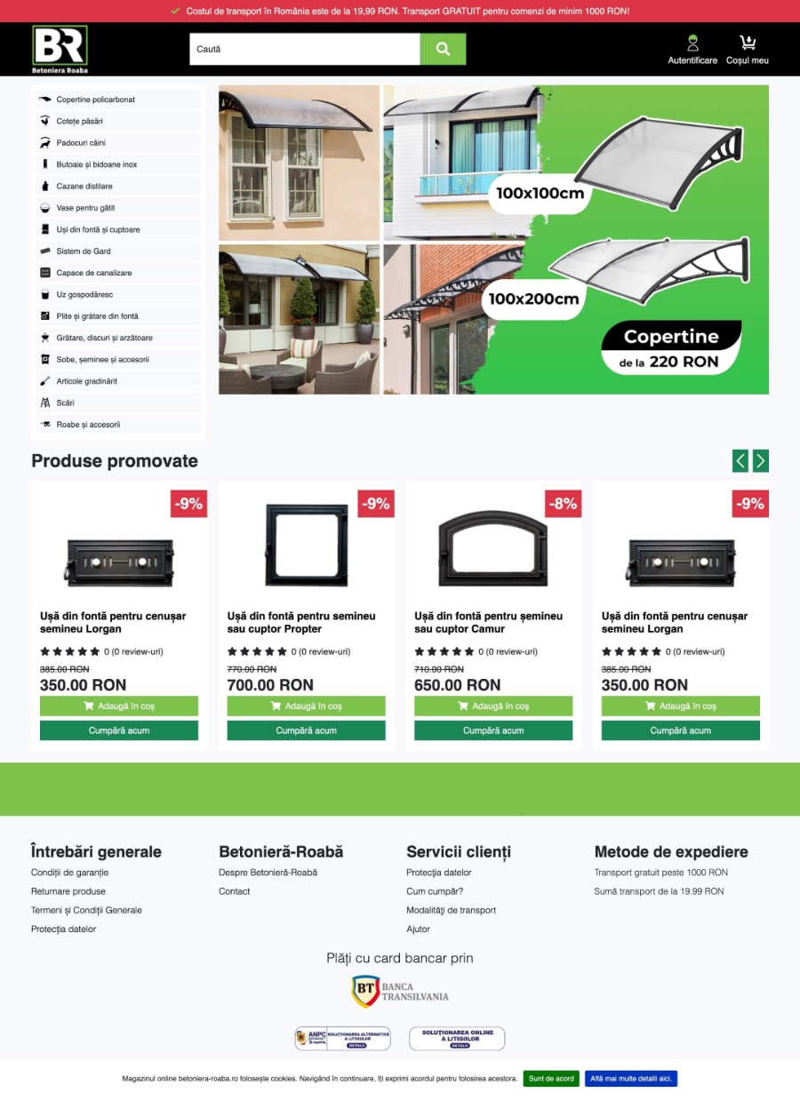 Betoniera-roaba - Lokális vállalkozás modern online jelenléttel