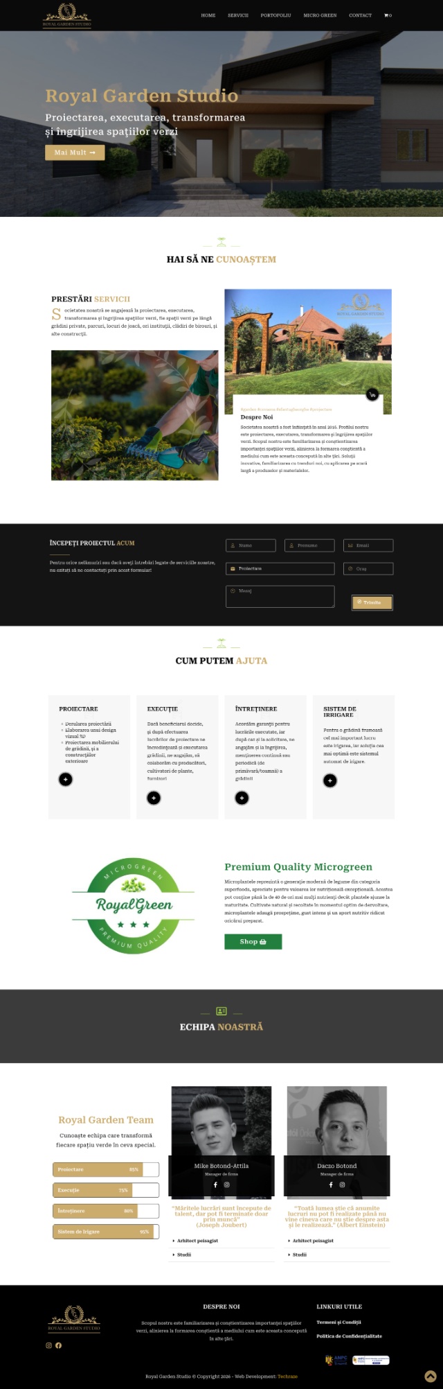 Royal Garden Studio - Proiectarea, executarea, transformarea şi îngrijirea spaţiilor verzi